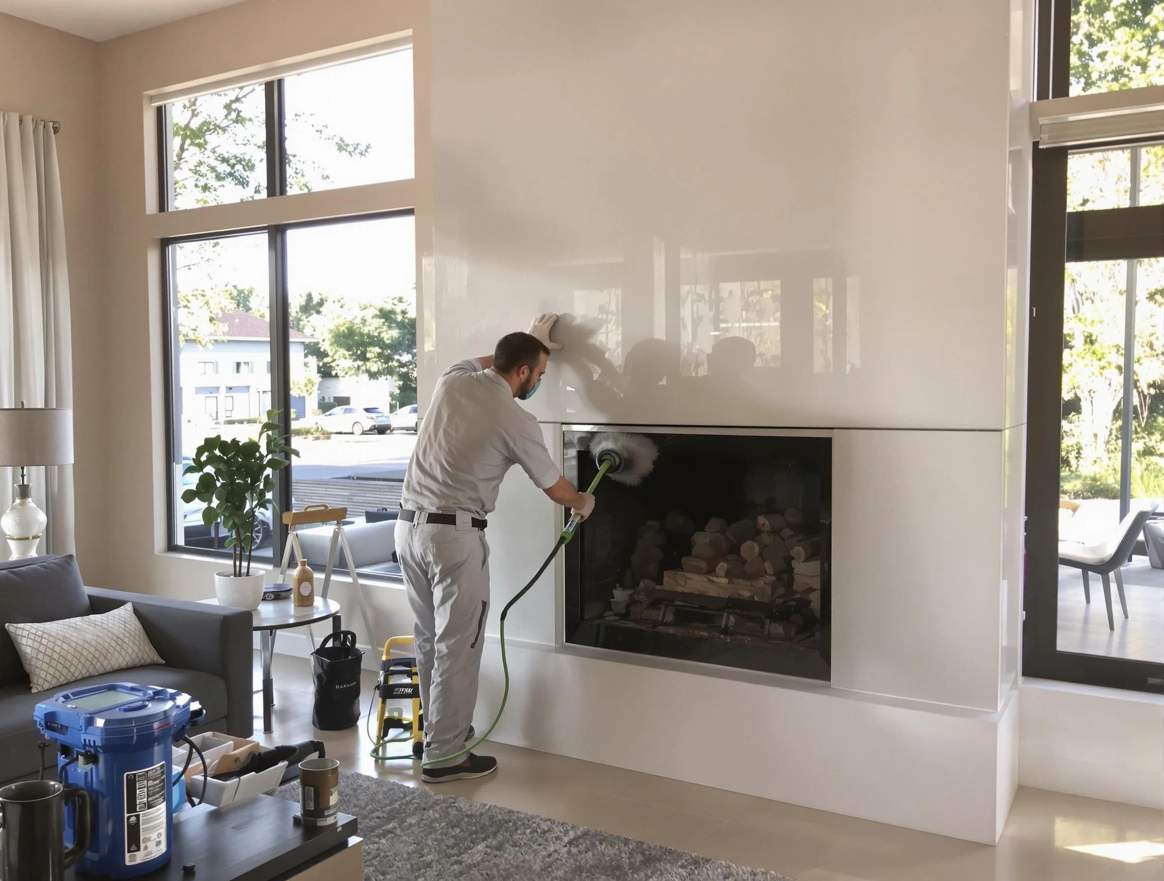 Clinton Chimney Sweep performing thorough soot removal in Clinton, UT