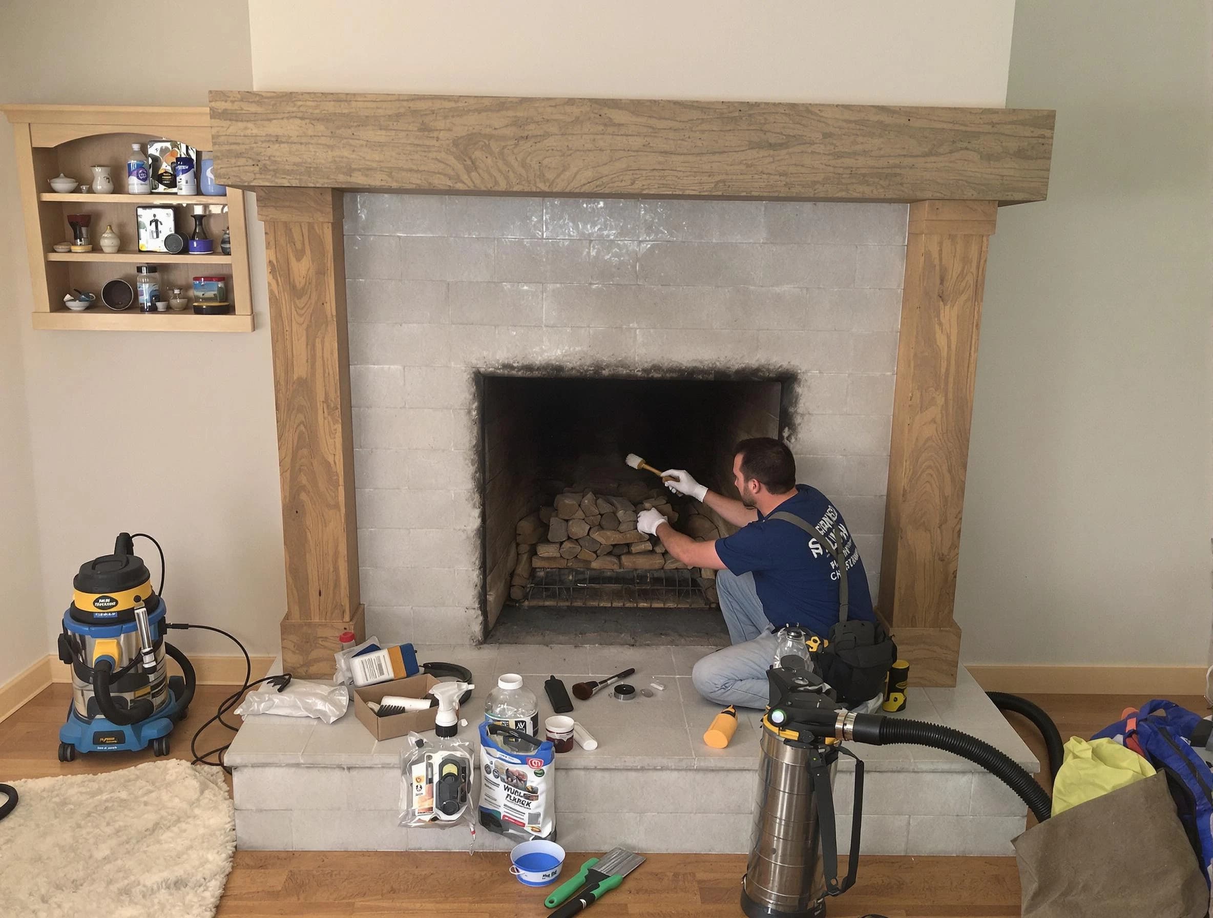 Detailed creosote removal process by Clinton Chimney Sweep in Clinton, UT