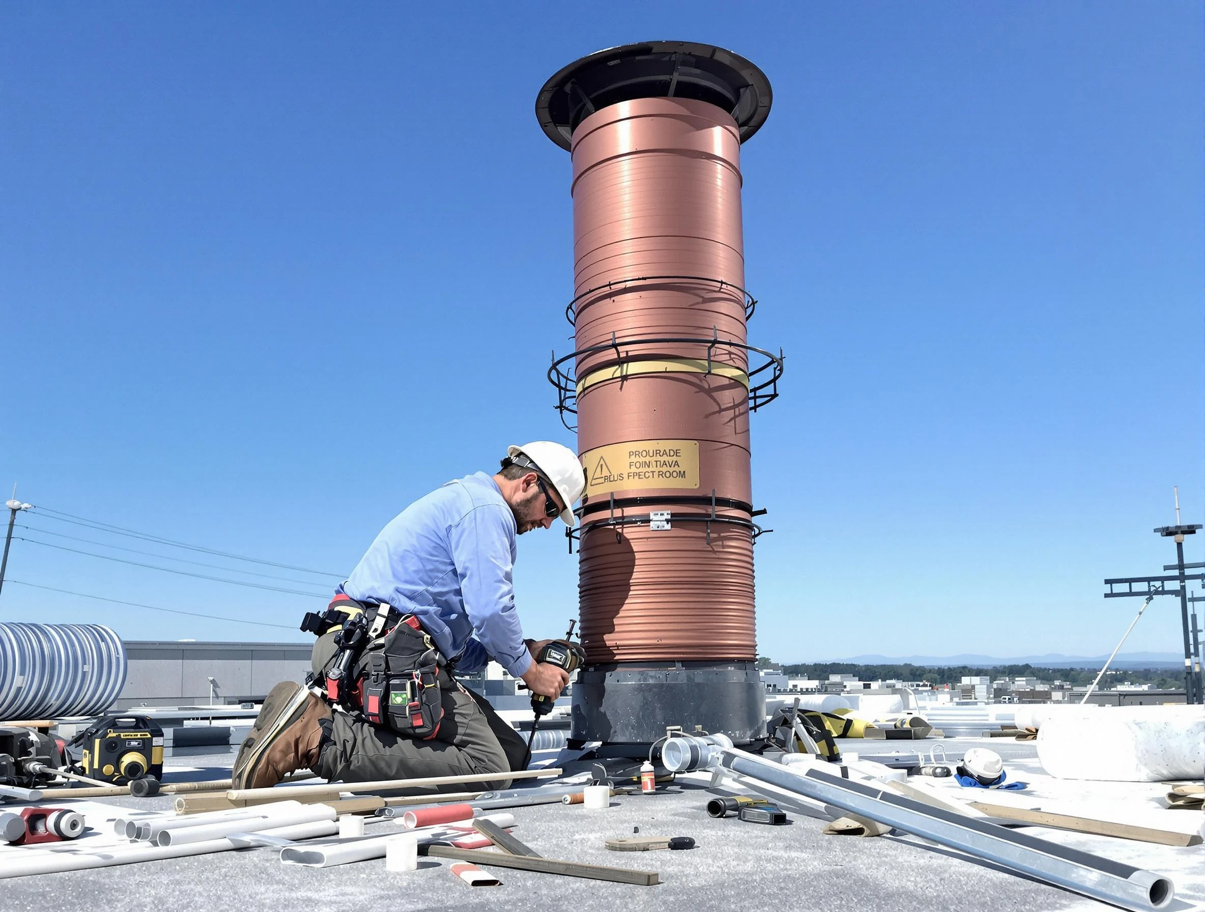 Installed chimney liner by Clinton Chimney Sweep in Clinton, UT