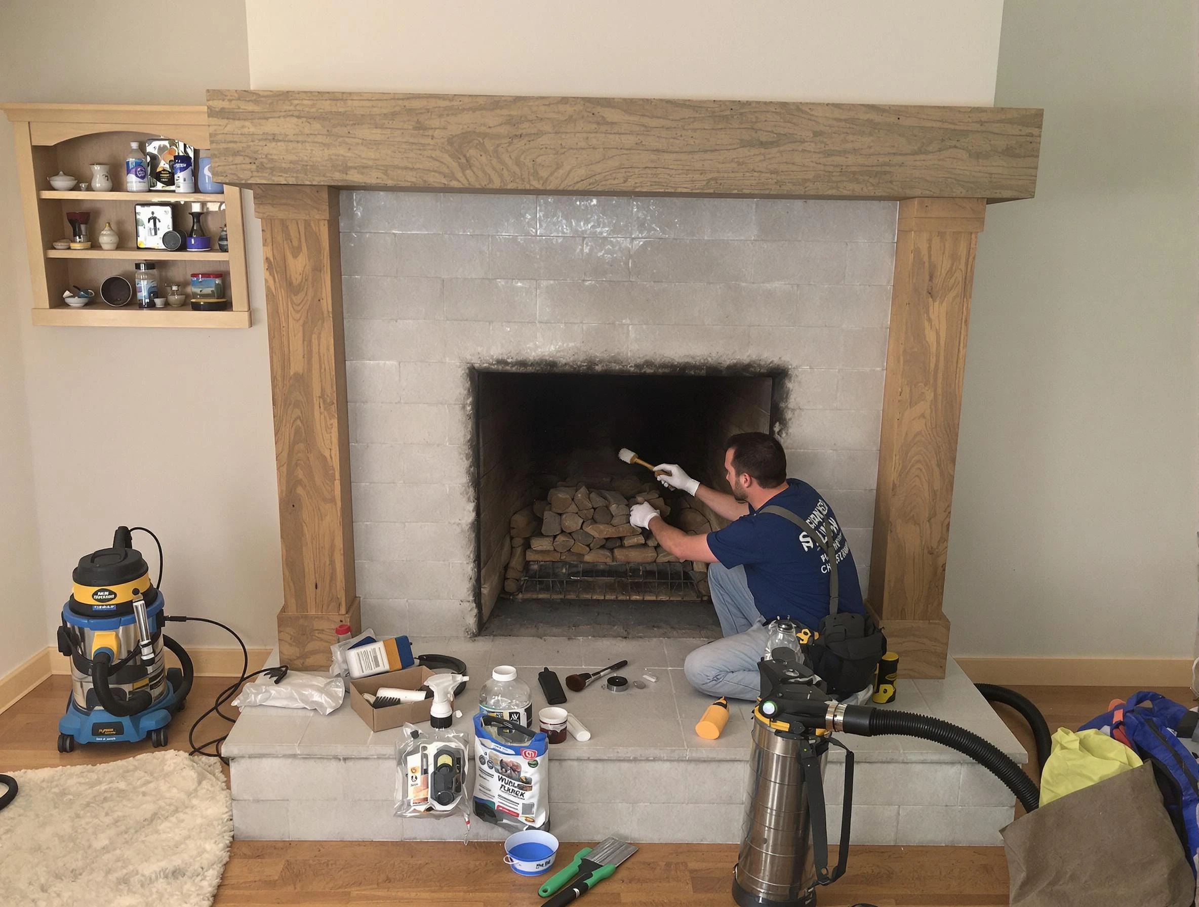 Detailed creosote removal process by Clinton Chimney Sweep in Clinton, UT